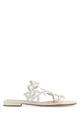 Gianvito Rossi White Nappa Leather Flavia Slippers