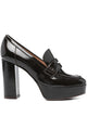 Gianvito Rossi Moka Leather Platform Shoes