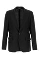 Dolce & Gabbana Singlebreasted Jacket In Black Linen Canvas