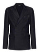 Dolce & Gabbana Black Cotton Elastan Modal Silk Lyocell Jacket