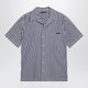 Dolce & Gabbana Hawaii Collar Striped Poplin Shirt In Multicolor