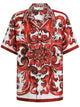 Dolce & Gabbana Hawaii Silk Twill Shirt With Maiolica Print