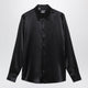 Dolce & Gabbana Martini Silk Satin Shirt In Black