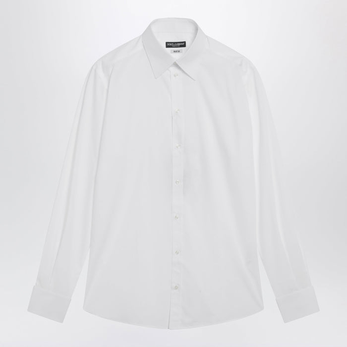 Dolce&Gabbana Martini White Cotton Poplin Shirt