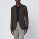 Santaniello  Brown Jacket In Prince Of Wales Check
