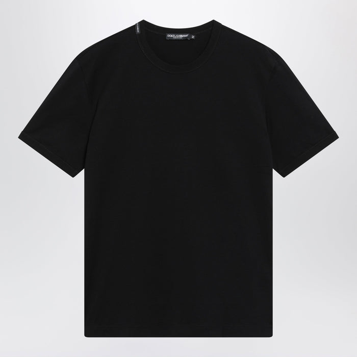 Dolce & Gabbana Black Cotton Jersey Tshirt