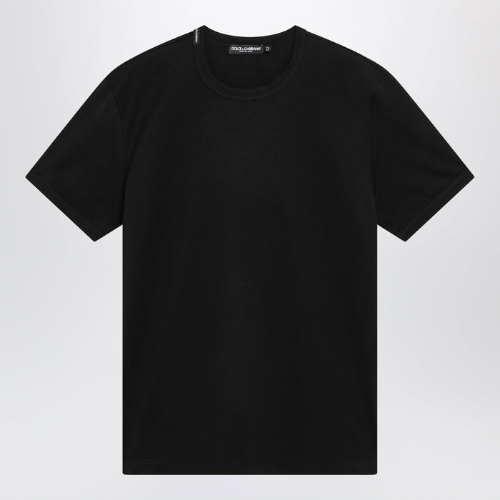 Dolce & Gabbana Black Cotton Jersey Tshirt