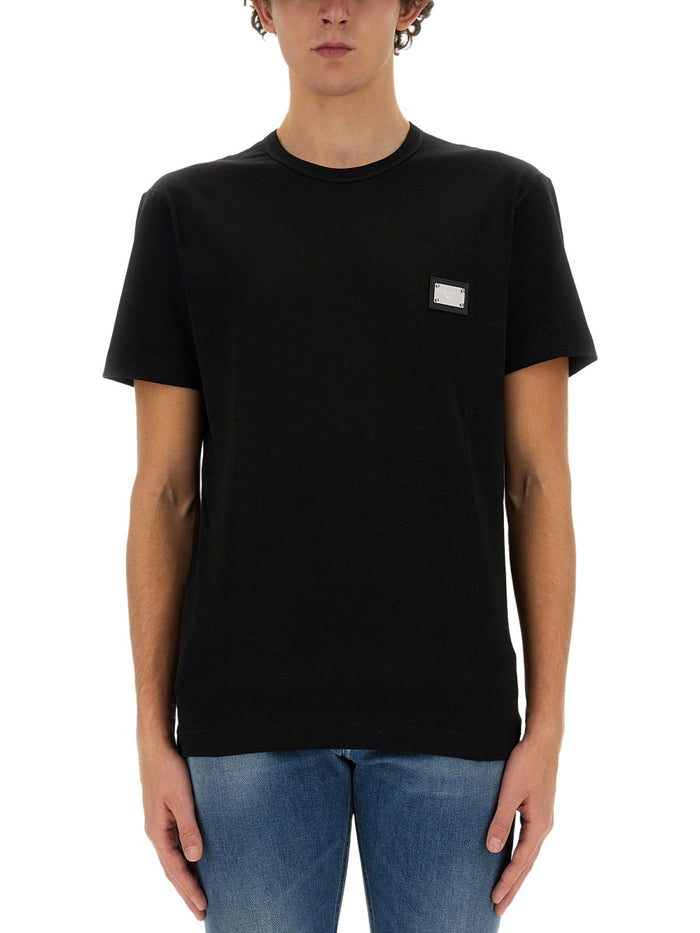Dolce & Gabbana Cotton Logo Plaque Tee