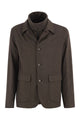 Herno Silk And Cashmere Tailored Jacket With Removable Inner Bib