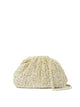Maria La Rosa Maria La Rosa Raffia Crochet Clutch Platinum
