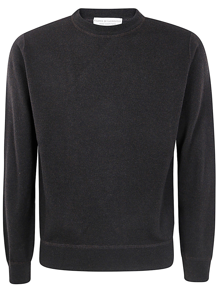 Filippo De Laurentiis Long Sleeves Cashmere Wool Round Neck Sweatshirt