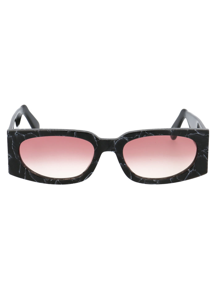 Gcds Black Acetate Sunglasses