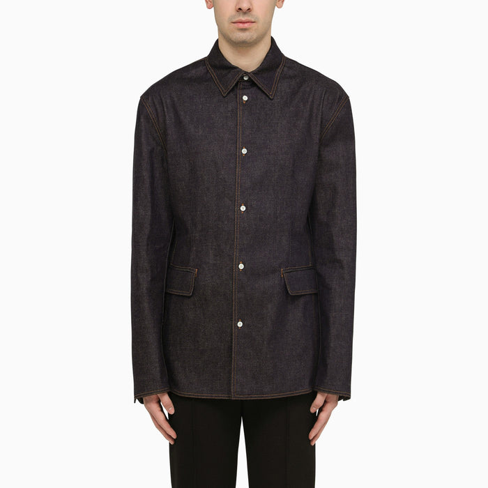 Prada Blue Denim Shirt Jacket