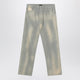 Prada Light Blue Corduroy Trousers With Washed Effect