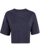 Balmain Small " Paris" Emb Cropped T-Shirt