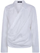 Balmain Cotton Draped Wrap Shirt