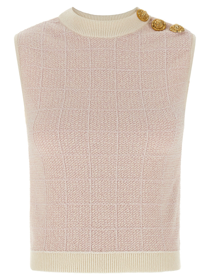 Balmain 'Testa Di Leone' Tweed Vest