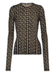 Balmain Monogrammed Velvet Top