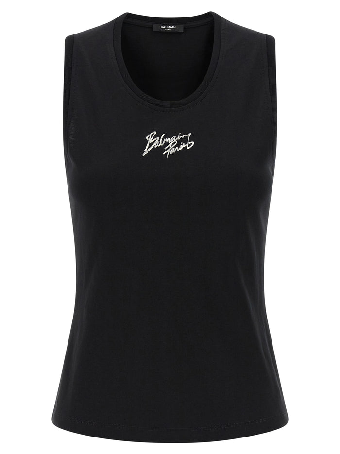 Balmain 'Balmain Paris' Print Top