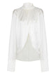 Balmain Drapped Silk Blouse Shirt