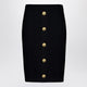 Balmain Black Tweed Pencil Skirt