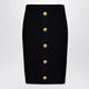 Balmain Black Tweed Pencil Skirt