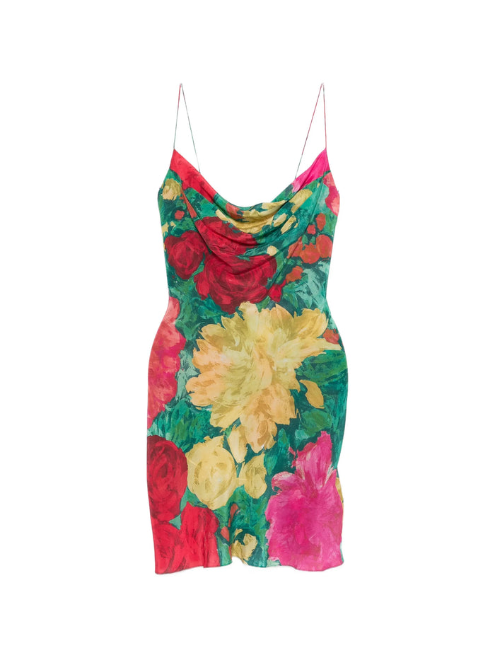 Balmain Dress With Roses Print