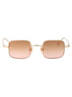 Gucci Gold-Gold-Orange Metal Sunglasses