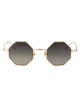 Gucci Metallic Gold Grey Sunglasses