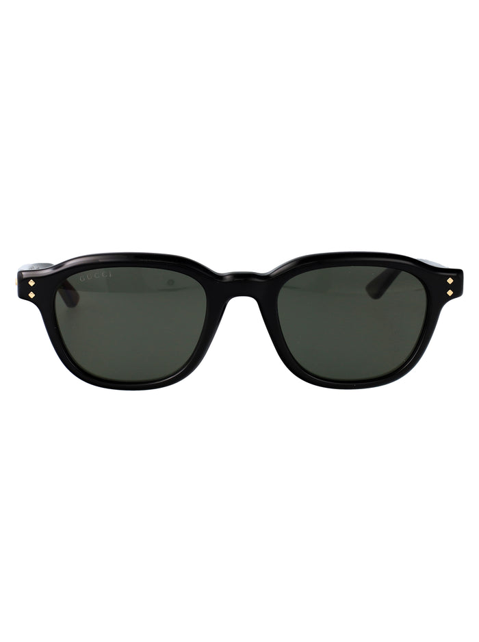 Gucci Black-Black-Grey Recycled Acetate Sunglasses
