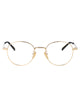 Gucci Gold-Gold-Transparent Metal Glasses