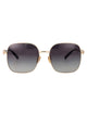 Gucci Gold-Gold-Grey Metal Sunglasses