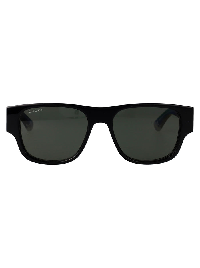 Gucci Black-Black-Grey Acetate Sunglasses