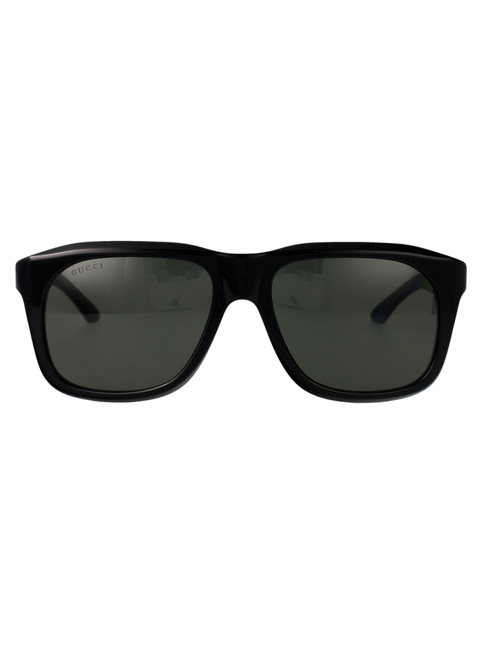 Gucci Black-Black-Grey Acetate Sunglasses