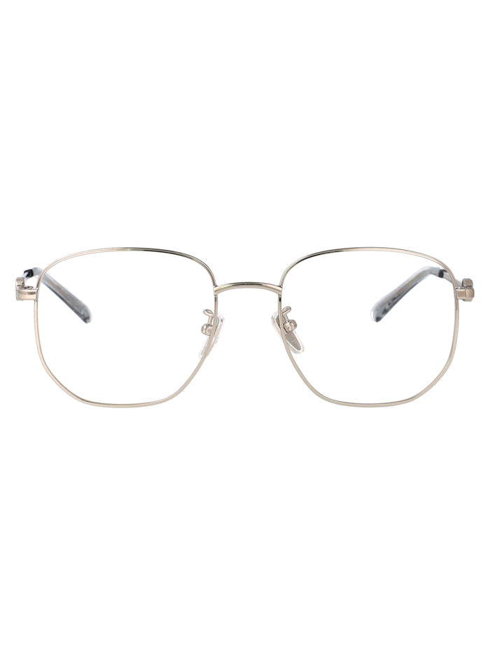 Gucci Silver-Silver-Transparent Metal Glasses