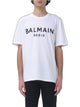 Balmain White Cotton T-Shirts Loose Sleeve