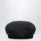Dolce & Gabbana Black Cotton Gabardine Flat Cap