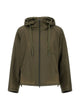 Herno Military Green Sport Jacket With Hood