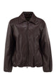 Herno Faux Leather-Effect Padded Bomber Jacket