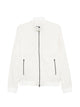 Herno White Polyamide Bomber Liscio Ecoage