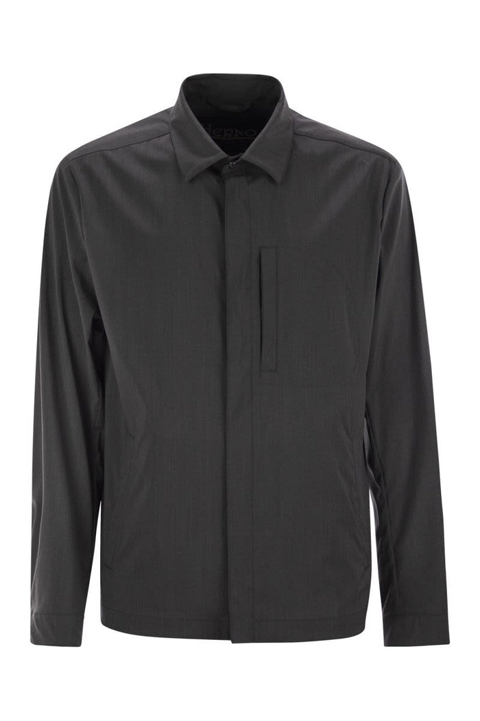 Herno Shirt-Cut Jacket In Tech Wool