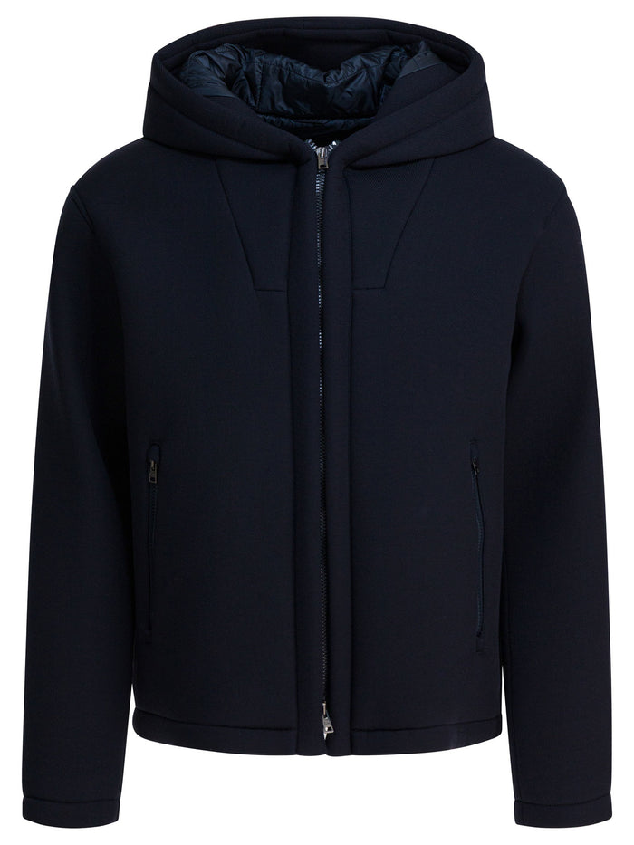 Herno Blue Viscose Padded Vest