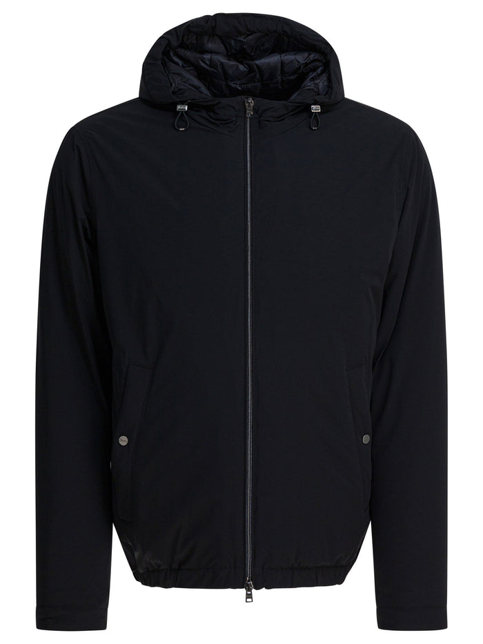 Herno Black Hooded Padded Vest
