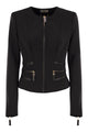 Elisabetta Franchi Jacket In Double Crêpe With Zip Details