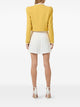 Elisabetta Franchi Yellow Bolero Jacket With White Trim