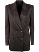 Tom Ford Silk And Wool Twill Double Breasted Jacket