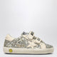 Golden Goose Old School Sneakers In Platinum/Cream Glitter