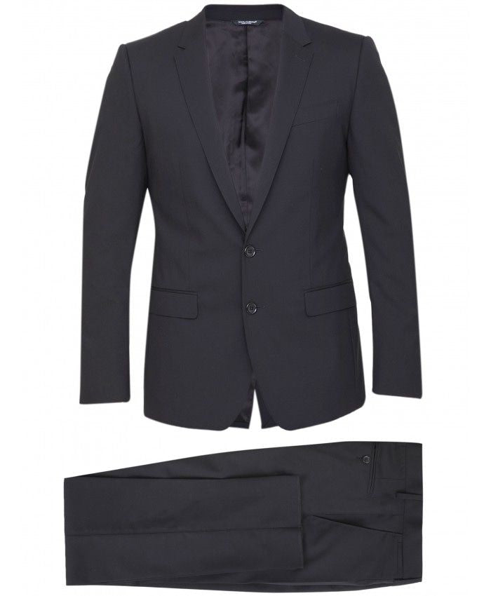 Dolce & Gabbana Black Stretch Wool Tuxedo