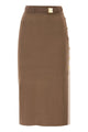 Elisabetta Franchi Knitted Skirt With Shiny Viscose Bands