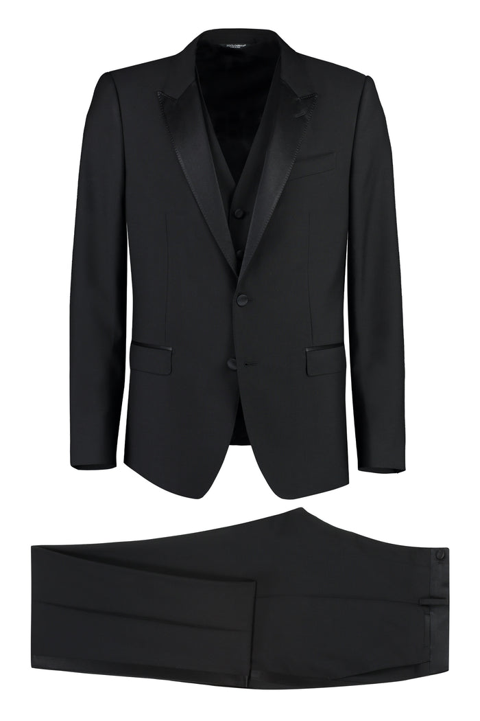 Dolce & Gabbana Three-Piece Suit In Wool And Silk